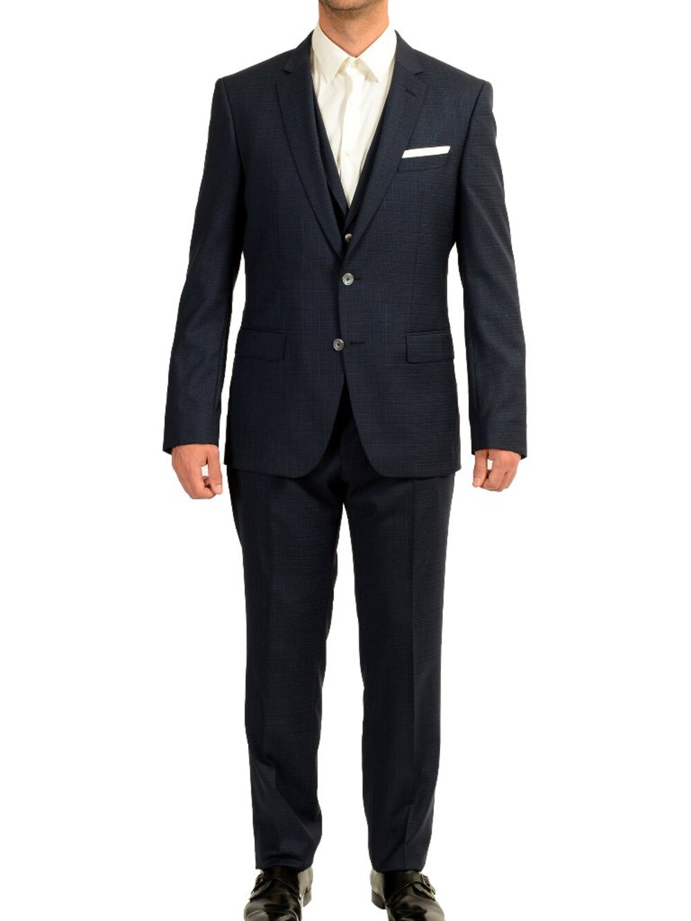 Hugo Boss Men's "Hutson5/Gander3WE" Slim Fit 100%Wool 3 Piece Suit US 42R IT 52R